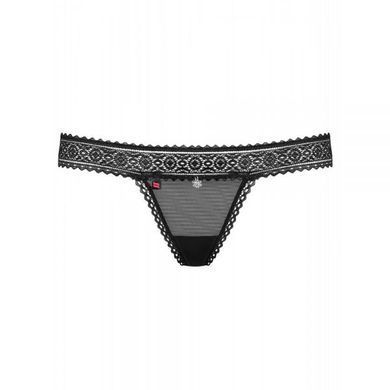Стринги&nbsp;кружево&nbsp;черный&nbsp;Obsessive&nbsp;862-THO-1&nbsp;thong&nbsp;L/XL