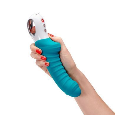 Вибратор для точки G Fun Factory TIGER petrol, ребристый, подходит для анальной стимуляции.