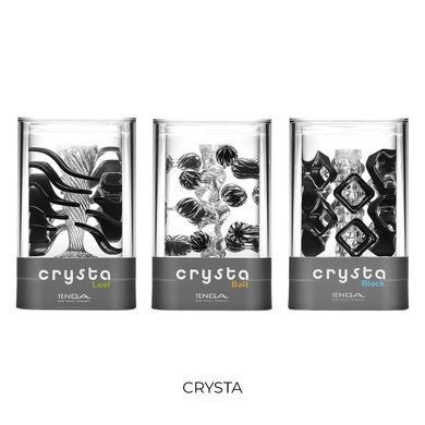 Мастурбатор Tenga Crysta Ball, уникальный рельеф, стимулирующие плотные шарики, прозрачный материал