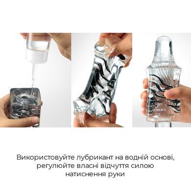 Мастурбатор Tenga Crysta Ball, уникальный рельеф, стимулирующие плотные шарики, прозрачный материал
