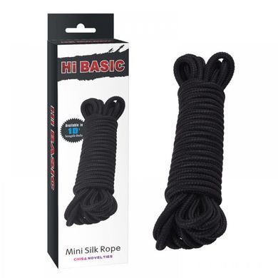 Шибари&nbsp;Chisa&nbsp;-&nbsp;Mini&nbsp;Silk&nbsp;Rope&nbsp;Cotton&nbsp;10M&nbsp;черный, Черный