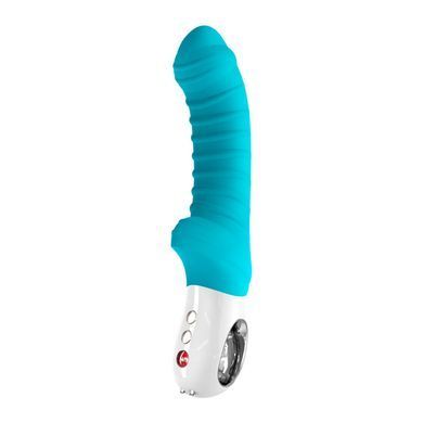 Вибратор для точки G Fun Factory TIGER petrol, ребристый, подходит для анальной стимуляции.