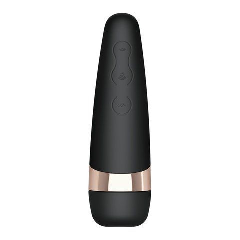 Вакуумний кліторальний стимулятор Satisfyer Pro 3 Vibration з вібрацією та дуже м&rsquo;яким кінчиком, Черный