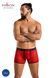 Мужские прозрачные боксеры Passion Short Parker XXL/XXXL, красные, сетка, под леопард