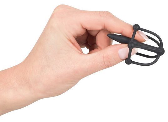 Уретральний катетер із кліткою для головки You2Toys P.Plug, чорний