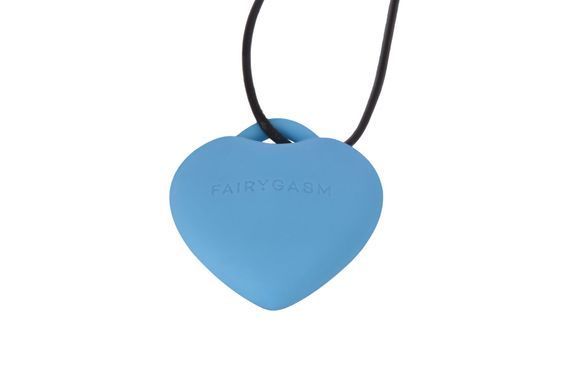 Мінівібратор &laquo;Сердечко&raquo; FairyGasm PleasureStone blue, 9 режимів, на шнурку