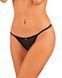 Прозорі стрінги з доступом Obsessive Celia Noir crotchless thong M/L