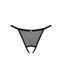 Прозорі стрінги з доступом Obsessive Celia Noir crotchless thong M/L