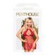 Комплект сорочка в стиле 60-х и трусики с доступом Penthouse - Libido Boost Red S/M, Красный