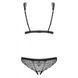 Мереживне боді з відкритим доступом Obsessive Firella teddy black S/M