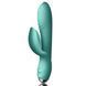 Вибратор-кролик Rocks Off Every Girl Teal, два мотора, разноцветная LED-подсветка, мощный, Бирюзовый