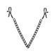Затискачі для сосків Bedroom Fantasies Nipple Clamps with Chain - Black