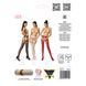 Эротические колготки-бодистокинг Passion S025 white, имитация ажурных чулочков с пояском, Белый
