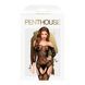 Бодістокінг з флористично-геометричним орнаментом Penthouse - Top-Notch Black S/L, Черный
