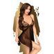 Бэби-долл с ажурным браллетом и высоким разрезом Penthouse - Sweet Beast Black M/L, Черный