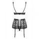 Комплект с поясом для чулок Obsessive 856-SEG-1 3 pcs set S/M
