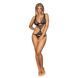 Мереживне боді з відкритим доступом Obsessive Firella teddy black S/M