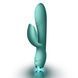 Вибратор-кролик Rocks Off Every Girl Teal, два мотора, разноцветная LED-подсветка, мощный, Бирюзовый