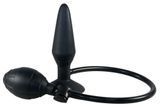 Анальна пробка на присосці з накачуванням You2Toys True Black чорна, 15 см х 4-10 см