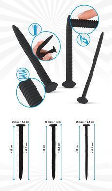 Набір стимуляторів уретри You2Toys Screw Dilator Set чорні