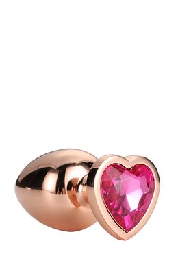 Анальна пробка із серцем GLEAMING LOVE ROSE GOLD PLUG MEDIUM