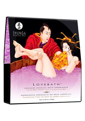 Гель для ванни Shunga LOVEBATH – Sensual Lotus 650гр, робить воду ароматним желе зі SPA ефектом