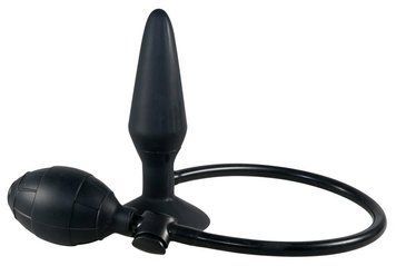 Анальна пробка на присосці з накачуванням You2Toys True Black чорна, 15 см х 4-10 см
