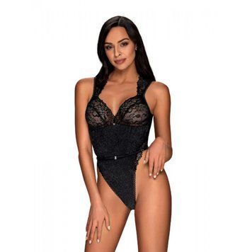 Сексуальное Боди Obsessive Elisetta Black L/XL