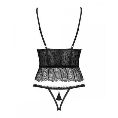 Комплект Obsessive Romanesa корсет та стрінги S/M