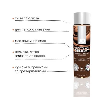 Змазка на водній основі System JO H2O — Chocolate Delight (120 мл) без цукру, рослинний гліцерин