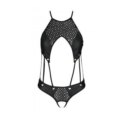 Боди из эко-кожи с ремешками и перфорацией Tamaris Body black XXL/XXXL &mdash; Passion, Черный
