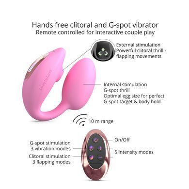 Виброяйте с вакуумной клиторальной стимуляцией Love To Love Wonderlover PINK PASSION