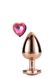 DT21790 Анальная пробка с сердцем GLEAMING LOVE ROSE GOLD PLUG MEDIUM