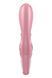 Смартвібратор-кролик Satisfyer Hug Me Pink, 2 мотори, діаметр 4,2см, широка кліторальна частина