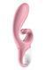Смартвібратор-кролик Satisfyer Hug Me Pink, 2 мотори, діаметр 4,2см, широка кліторальна частина