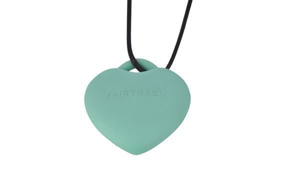Мінівібратор &laquo;Сердечко&raquo; FairyGasm PleasureStone green, 9 режимів, на шнурку