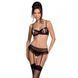 Сексуальный комплект с поясом для чулок LOVELIA SET black L/XL - Passion