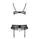 Сексуальный комплект с поясом для чулок LOVELIA SET black L/XL - Passion