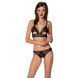 Комплект: браллет с ажурным лифом и открытыми трусиками Christa Set with Open Bra black L/XL &mdash; Passi, Черный