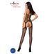 Бодистокинг Passion BS059 black, комбинезон, имитация чулок, Черный