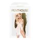 Бэби-долл с ажурным браллетом и высоким разрезом Penthouse - Sweet Beast White L/XL, Белый