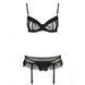 Сексуальный комплект с поясом для чулок LOVELIA SET black L/XL - Passion