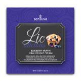 Пробник гелю для мінету Sensuva Lic-o-licious Blueberry Muffin (6 мл), оліїстий, без цукру