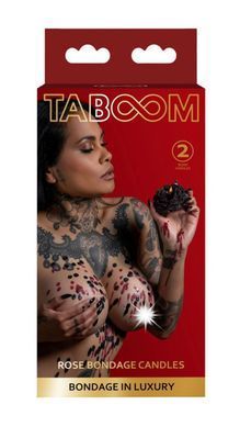 Свічки низькотемпературні БДСМ Taboom Bondage in Luxury у вигляді троянди, 2 шт.