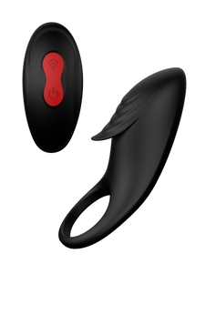 Эрекционное виброкольцо с пультом управления RINGS OF LOVE REMOTE COCKRING BLACK