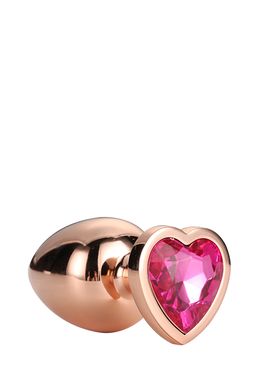 DT21789 Анальная пробка с сердцем GLEAMING LOVE ROSE GOLD PLUG SMALL