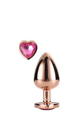 DT21789 Анальная пробка с сердцем GLEAMING LOVE ROSE GOLD PLUG SMALL