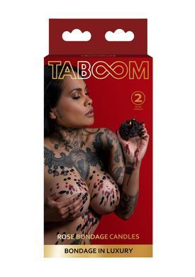 Свічки низькотемпературні БДСМ Taboom Bondage in Luxury у вигляді троянди, 2 шт.