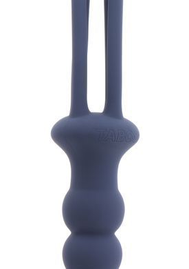 Батіг з тримачем у вигляді анальної пробки Taboom Silicone Supreme, синій