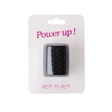 Насадка на член Love To Love POWER UP, потовщуюча, стимулюючий рельєф, Черный